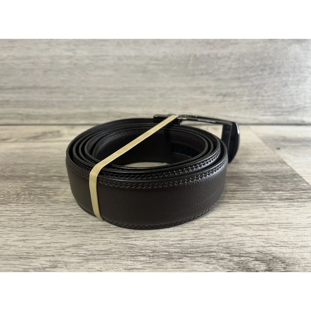Men's Genuine Leather Ratchet Belt for Perfect‎ Fit Brown (1139-200)